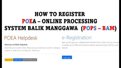 pops bam e registration|e.